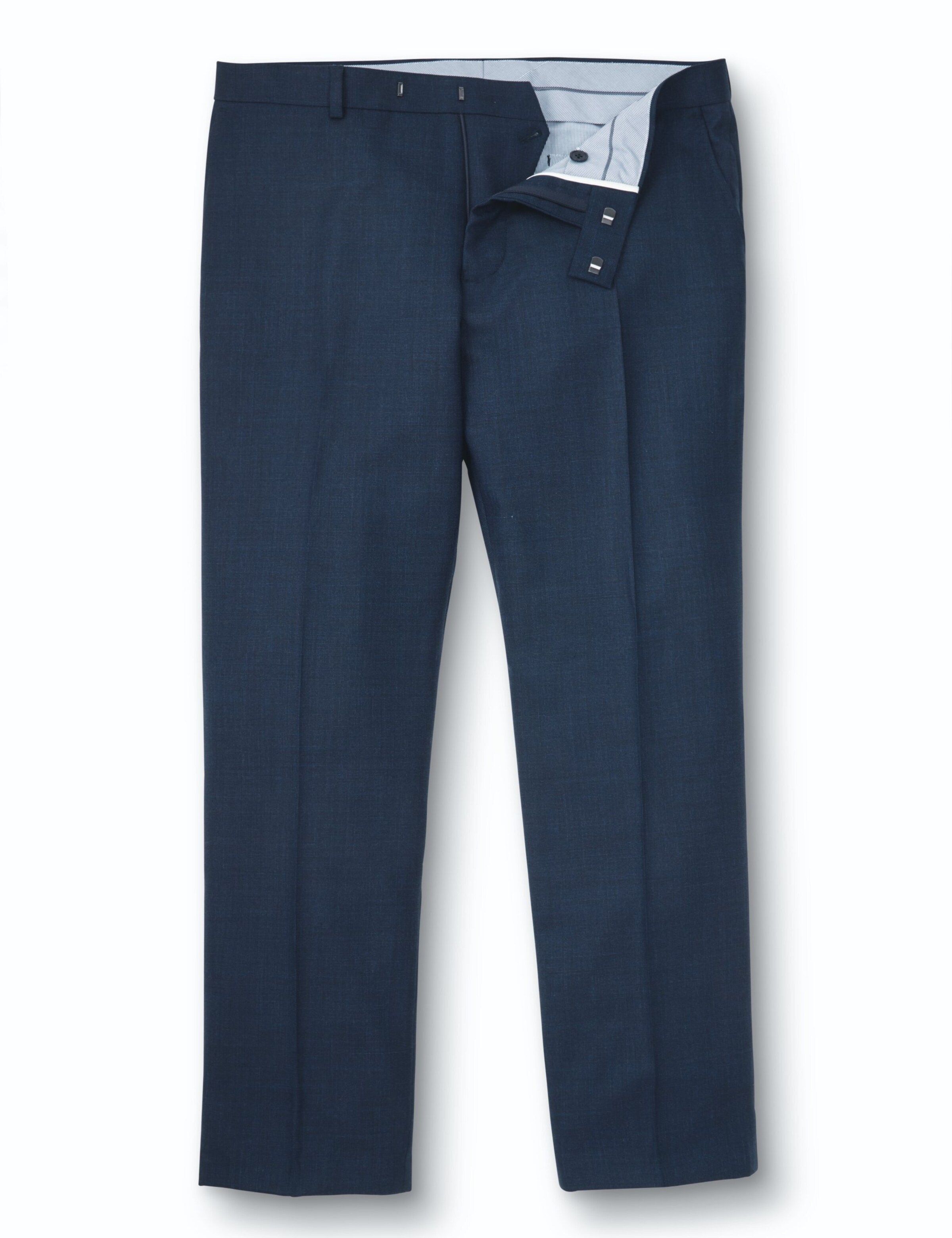 Charles Tyrwhitt Slim fit Pleated Pants in Blue: front