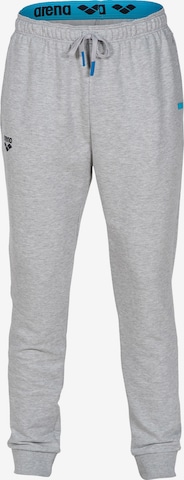 ARENA Tapered Workout Pants 'TEAM SOLID' in Grey: front