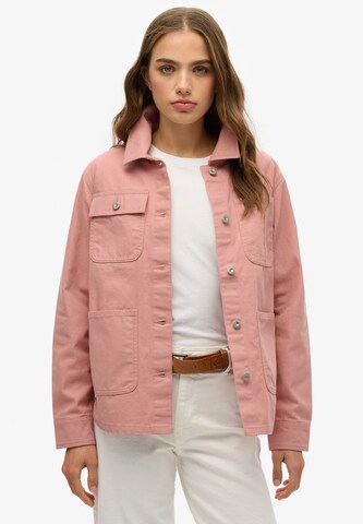 Superdry Between-season jacket 'Chore' in Pink: front