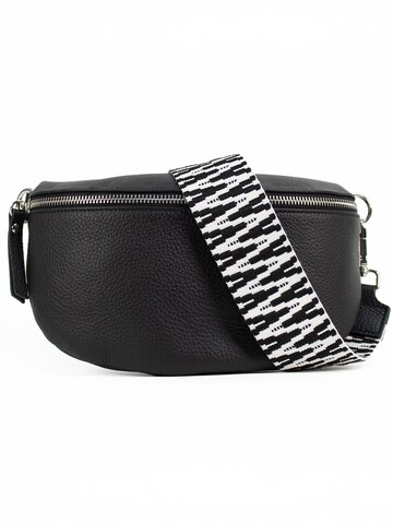 lePelou Gürteltasche 'MIRA medium' in Schwarz: Vorderseite