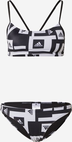 ADIDAS SPORTSWEAR Sportbikini 'Logo Graphic' in Grau: predná strana