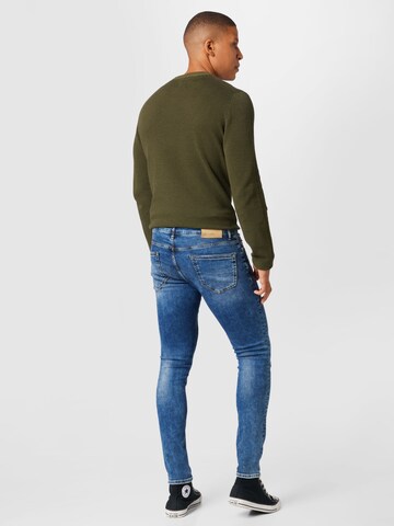 Only & Sons Skinny Jeansy 'Warp' w kolorze niebieski