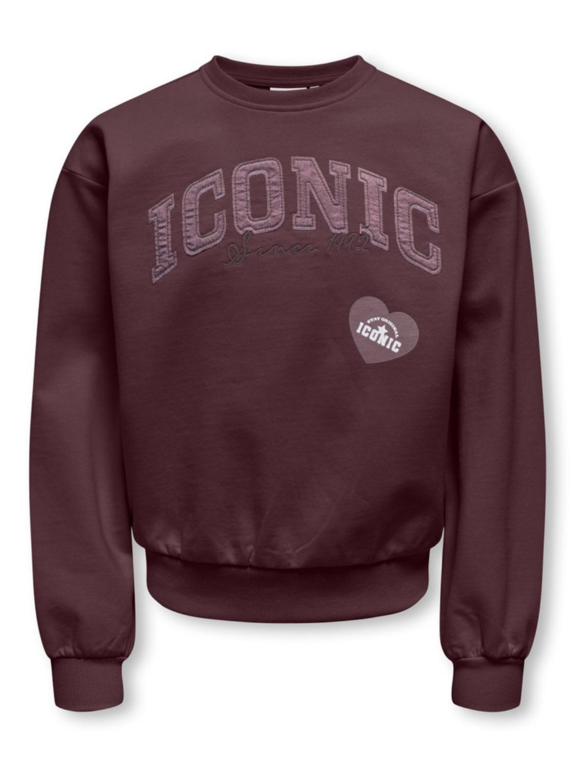 ONLY Sweatshirt in Bruin: voorkant