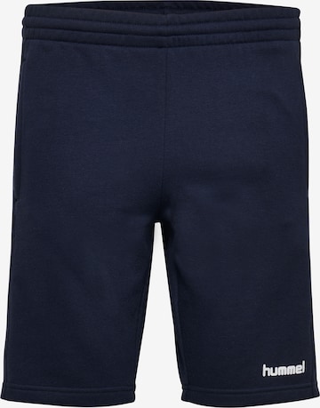 Hummel Regular Workout Pants in Blue: front