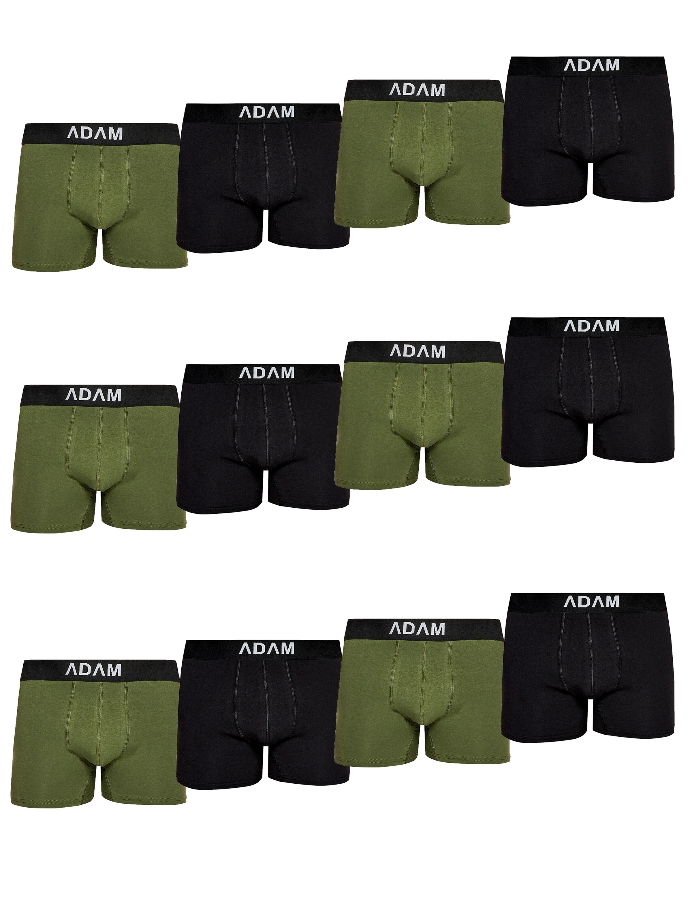 Adam Boxershorts '12er Pack'‌‌‌‌‌ in Grün: Vorderseite