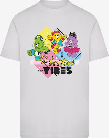 F4NT4STIC Shirt 'Care Bears Good Luck Bear Positive Vibes' in White: front