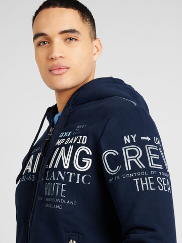 CAMP DAVID - Sudadera con cremallera 'Atlantic Crossing' en azul