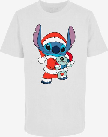 ABSOLUTE CULT Shirt 'Lilo And Stitch- Christma' in White: front