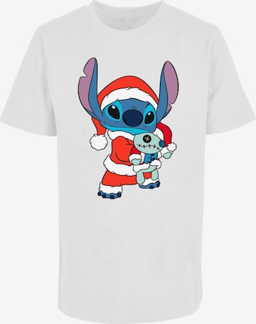 Maglietta 'Lilo And Stitch- Christma' di ABSOLUTE CULT in bianco: frontale