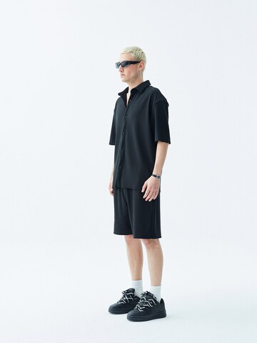 Comfort fit Camicia 'Reunion' di VAMOS CLO in nero