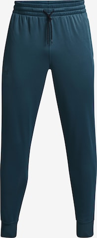 UNDER ARMOUR Tapered Workout Pants in Green: front