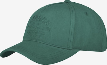 LERROS Unifarbene LERROS-Basecap in Grün: Vorderseite