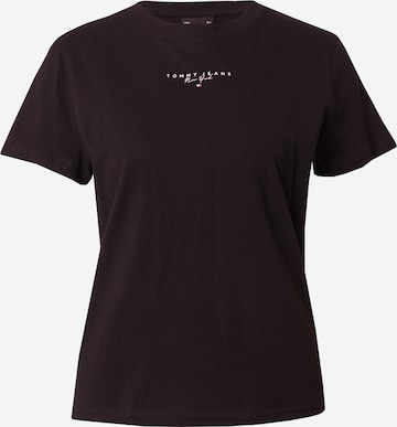 T-shirt 'ESSENTIAL' Tommy Jeans en noir : devant