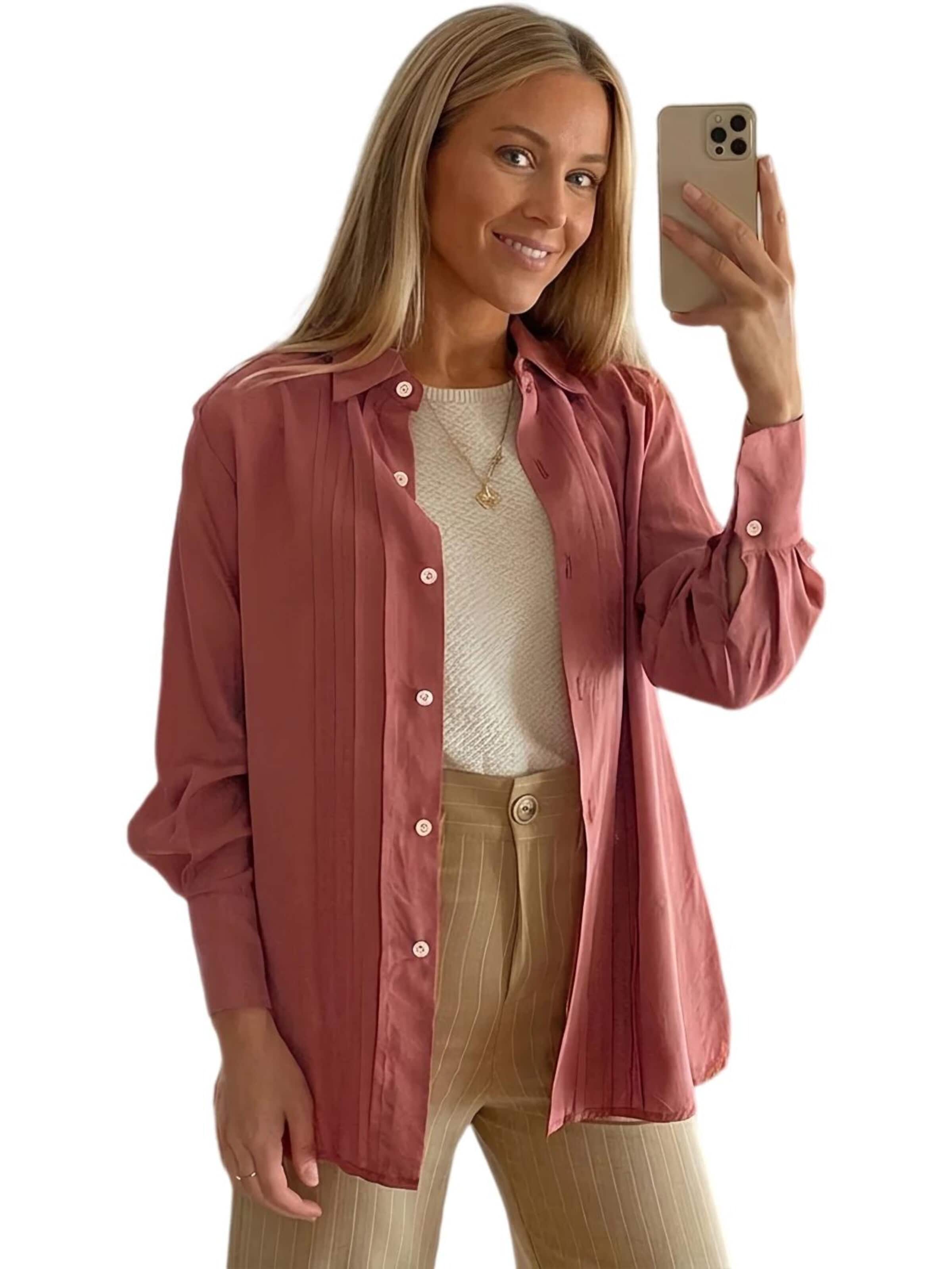 Yesfashion Bluzka w kolorze czerwony