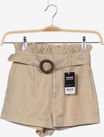 Fashion Union Shorts in XXS in Beige: front