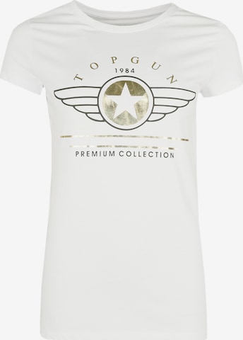 TOP GUN Shirt ' TG20193050 ' in Wit: voorkant
