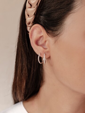 Hey Happiness Ohrringe 'Mid Sparkle' in Silber