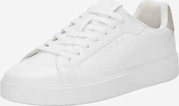 Sneaker low de la Pull&Bear pe alb: față