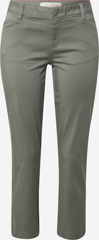 STREET ONE Slim fit Pants in Green: front