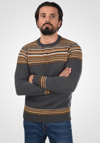 INDICODE JEANS Strickpullover 'Lurdes' in Grau: predná strana