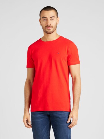 TOMMY HILFIGER - Slim Fit Camisa em vermelho: frente