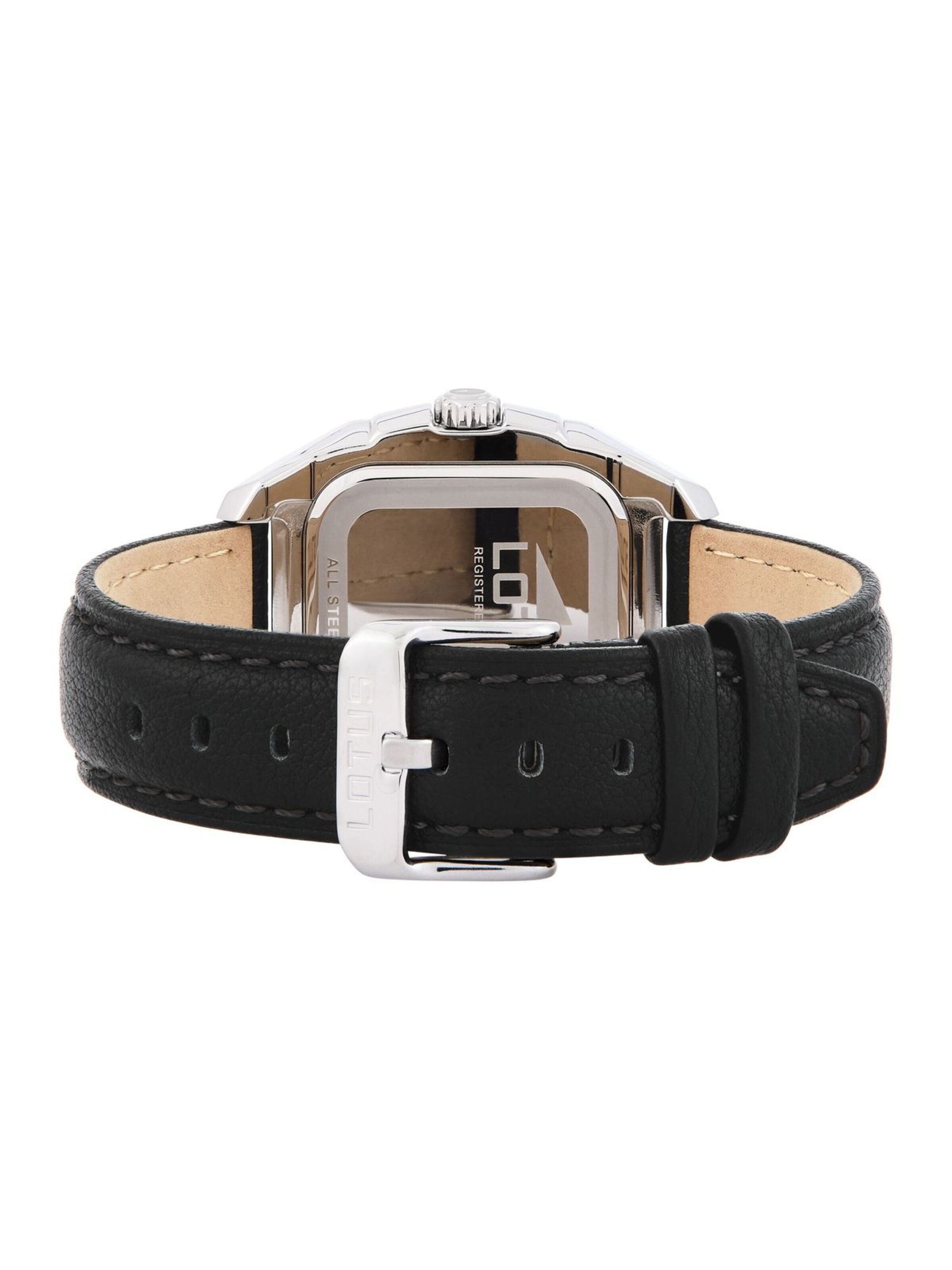 Montre à affichage analogique 'Lotus - Watch Square - Quartz watch movement - Watch case width: 35 mm' Lotus en noir