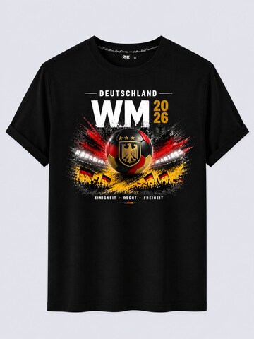 RMK Shirt 'Fußball Deutschland WM 2026' in Black: front