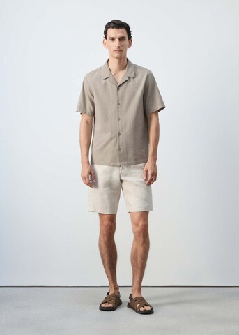 MANGO MAN Regular Fit Hemd 'Muzza' in Beige