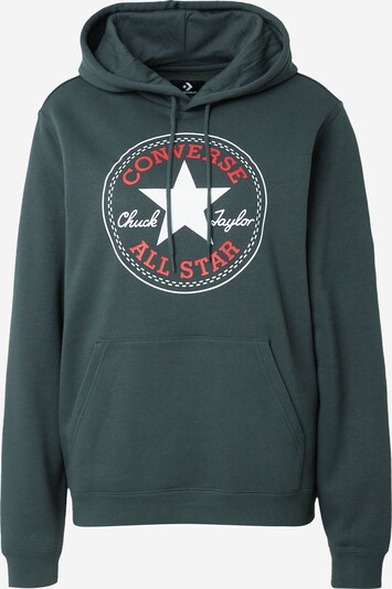 CONVERSE Sweatshirt 'Go-To All Star' in smaragd / rot / weiß, Produktansicht