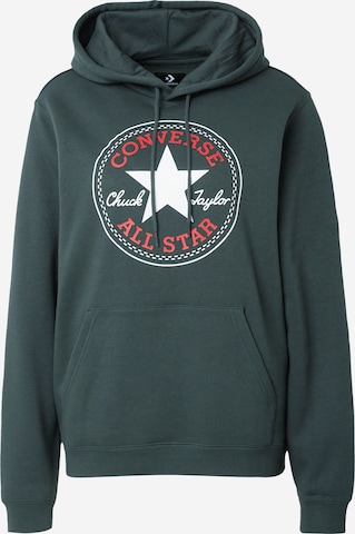 CONVERSE Sweatshirt 'Go-To All Star' in Groen: voorkant