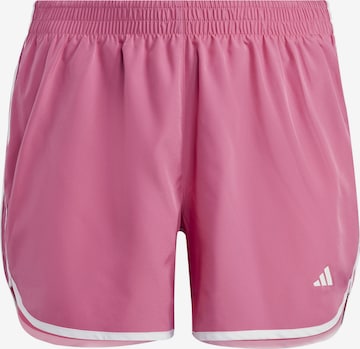 ADIDAS PERFORMANCE Workout Pants 'Marathon 20' in Pink: front