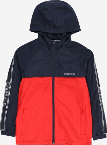 Veste mi-saison 'CLARK' Jack & Jones Junior en rouge : devant