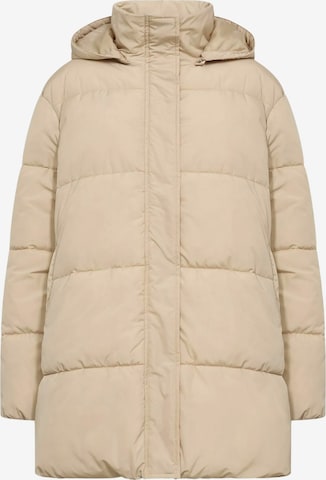 Soyaconcept Pitkä talvitakki 'Nina' värissä beige: etupuoli