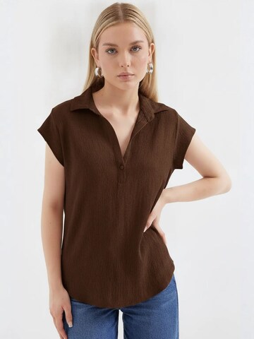Bigdart Blouse in Brown: front