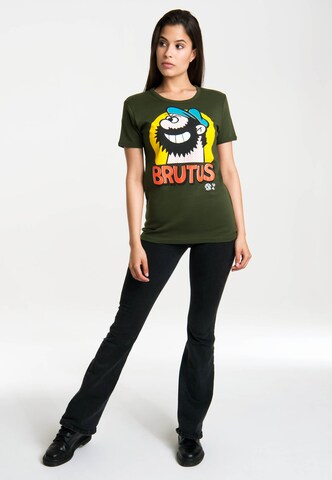 LOGOSHIRT Shirt 'Brutus - Pop Art' in Green