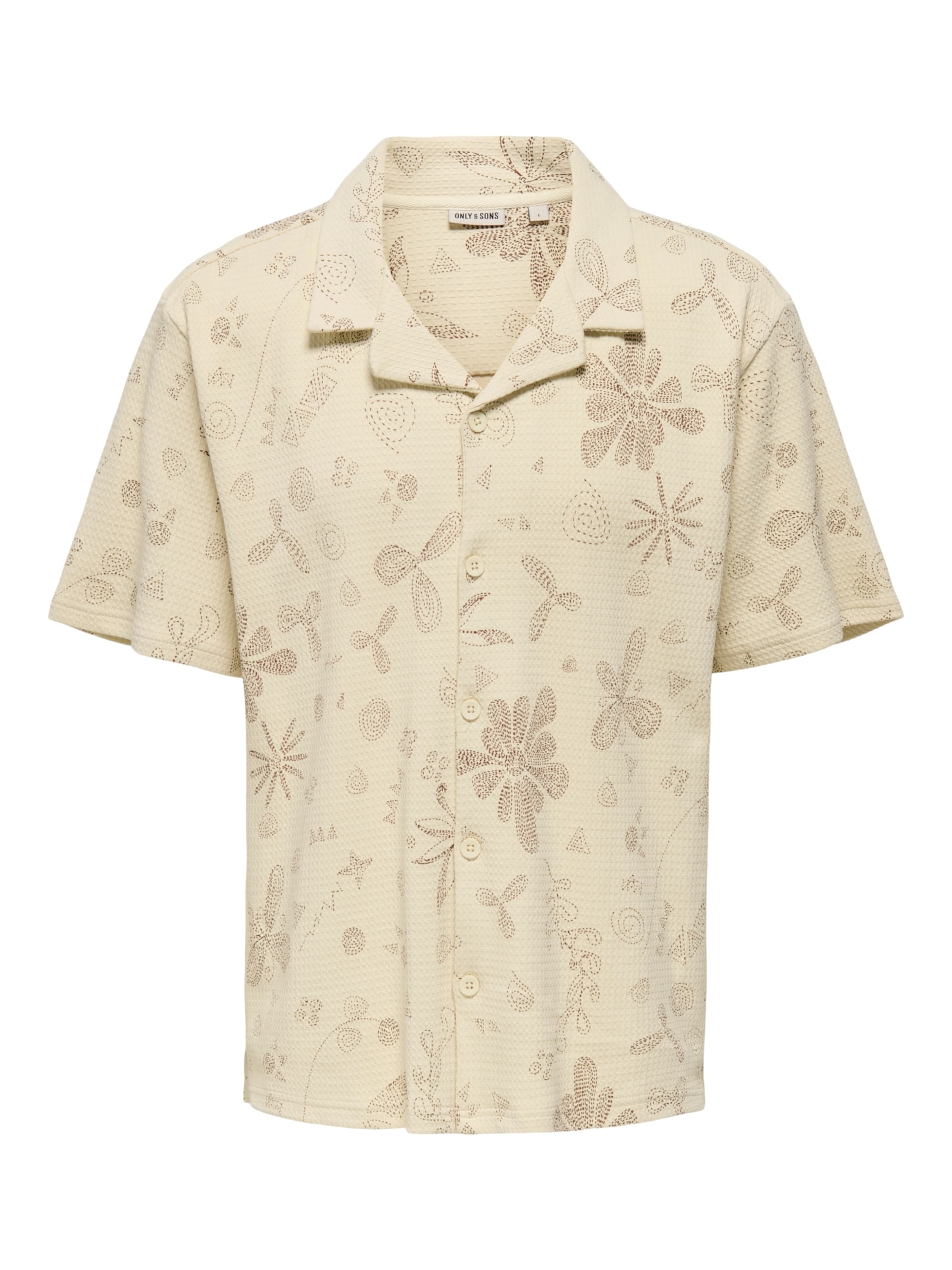 Only & Sons Button Up Shirt 'Baggio' in Sand / Brown, Item view