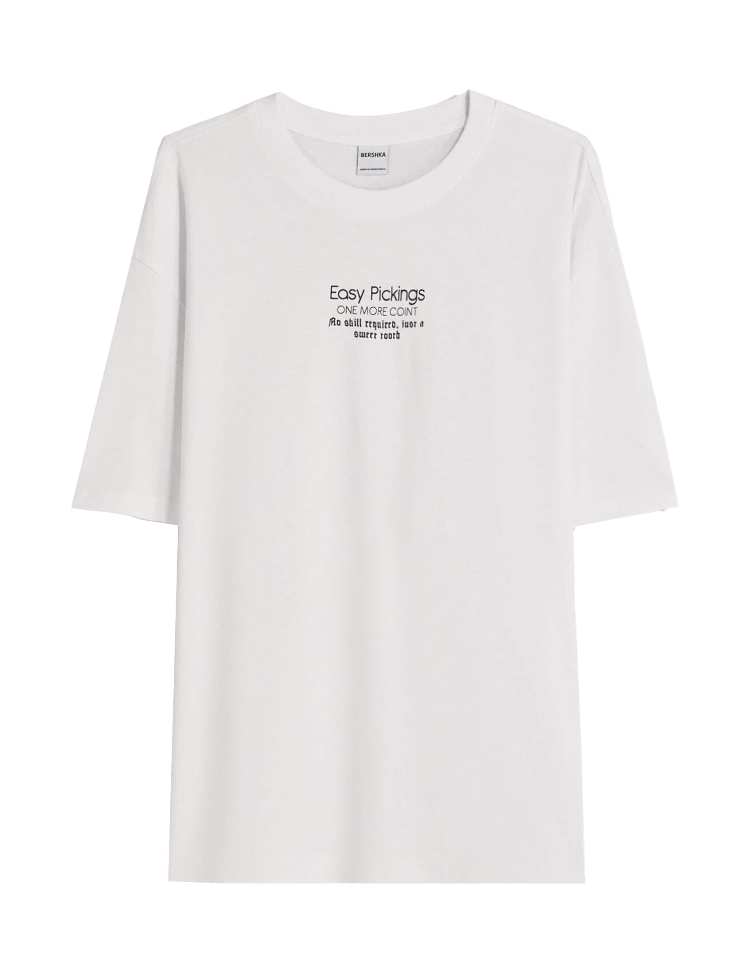 Bershka Shirt in Fir / Pink / Black / White, Item view