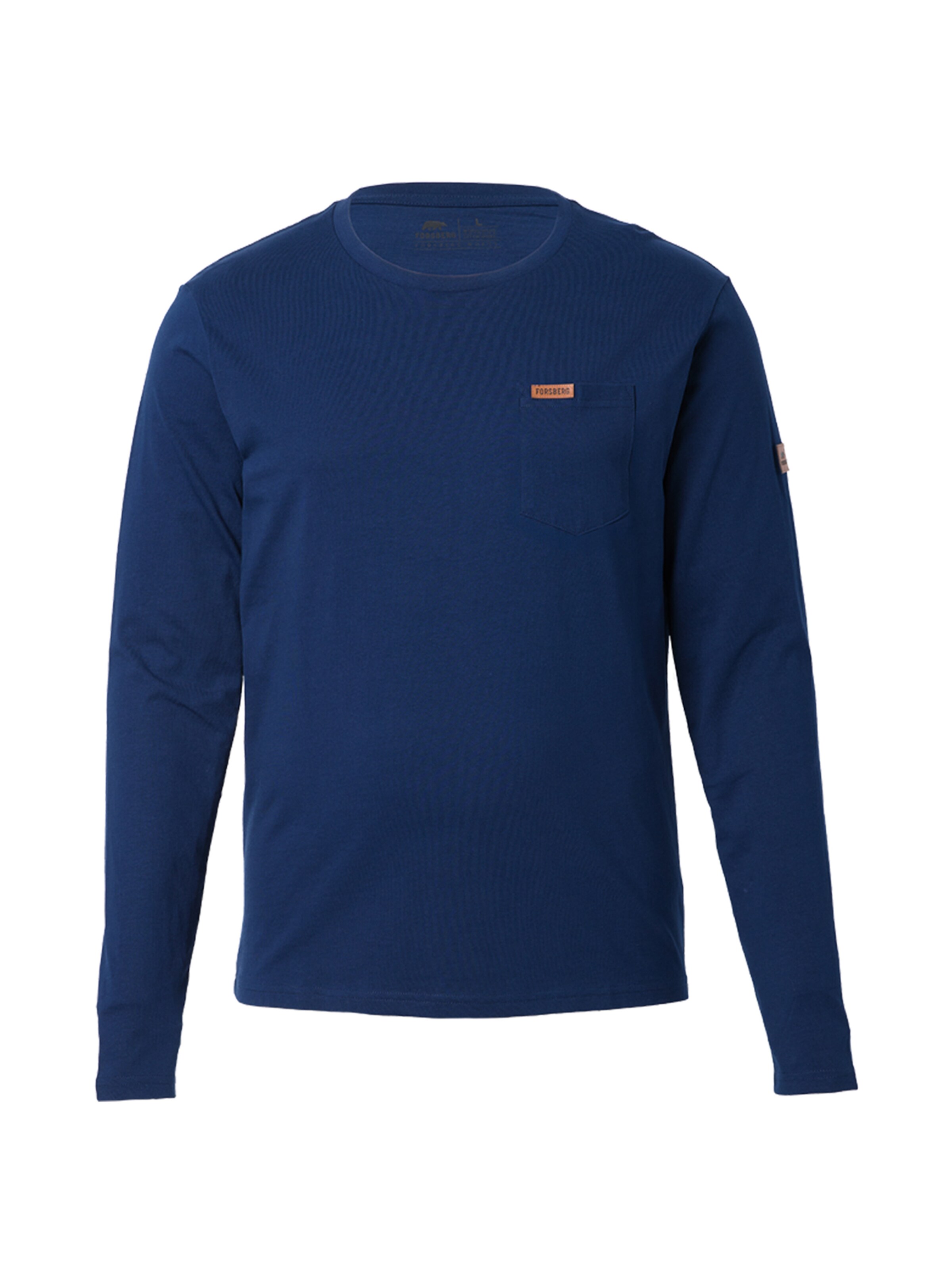 FORSBERG Sweatshirt 'Longsleeve mit Brusttasche' in Blue
