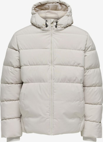 Veste d’hiver '22030170' Only & Sons en beige : devant