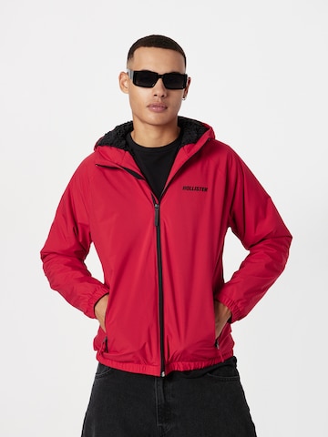 Veste mi-saison HOLLISTER en rouge : devant