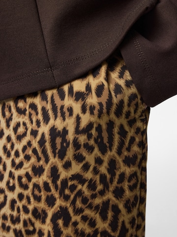 PIECES Широкий Штаны 'PCBOSELLA' в Бежевый