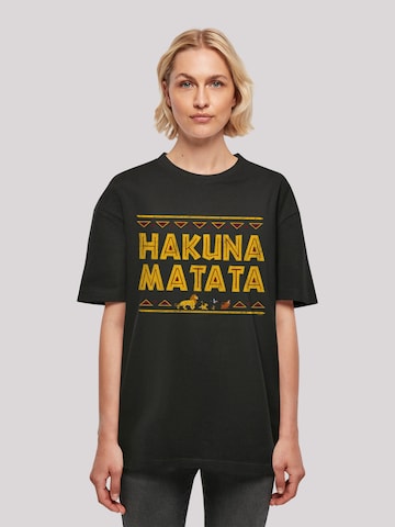 F4NT4STIC Oversized shirt 'Disney Der König der Löwen Hakuna Matata' in Zwart: voorkant