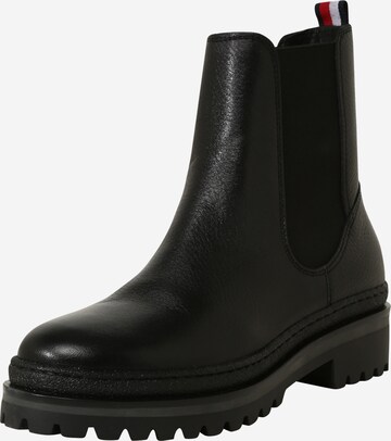 TOMMY HILFIGER Chelsea boots in Zwart: voorkant