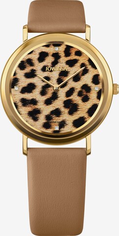 JOWISSA Analoog horloge 'AnWy' in Bruin: voorkant