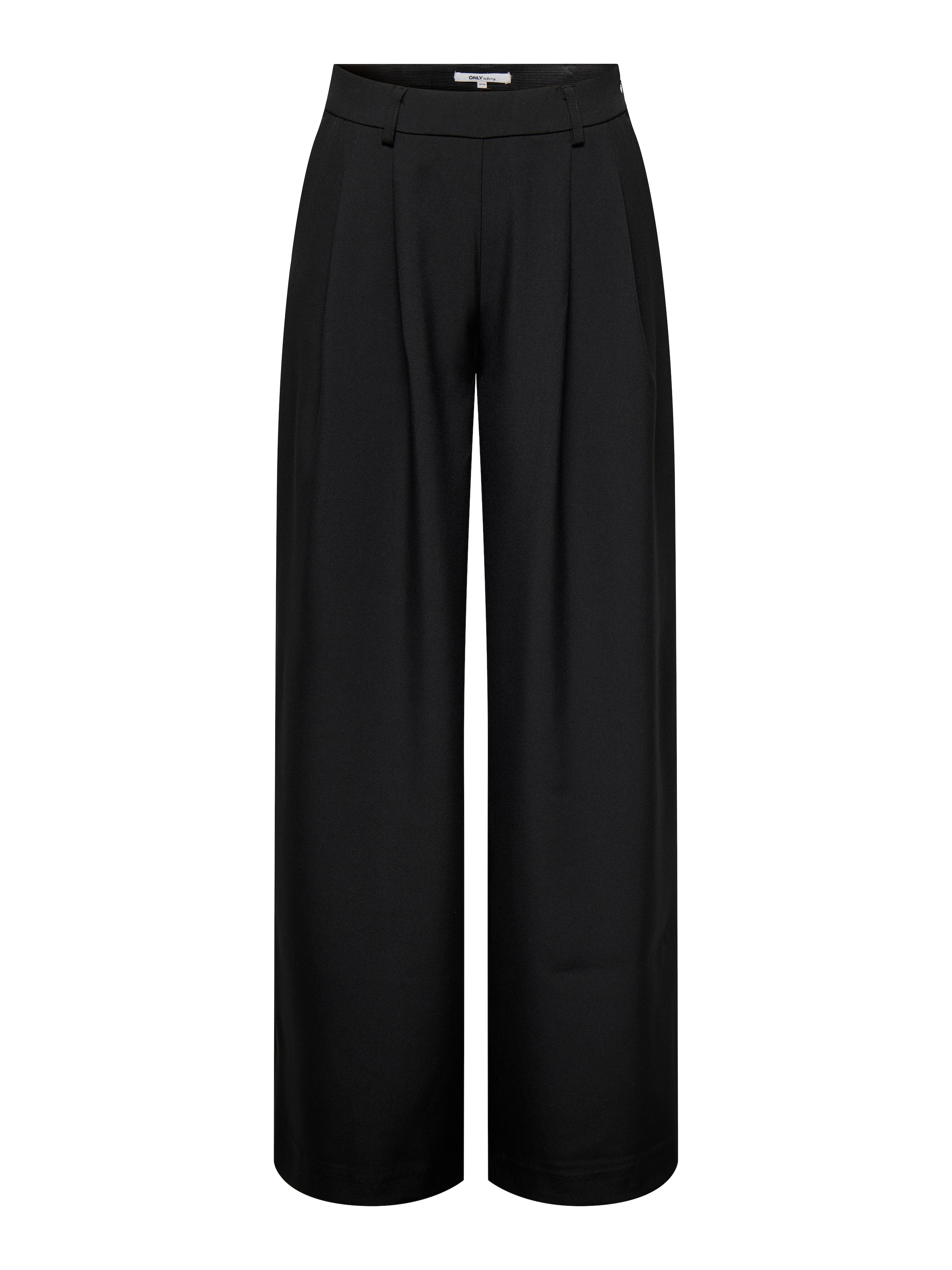 ONLY - Pierna ancha Pantalón plisado en negro: frente