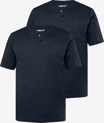 Men Plus Shirt in Blauw: voorkant