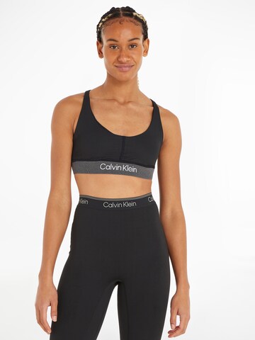 Bustier Soutien-gorge de sport Calvin Klein Sport en noir : devant