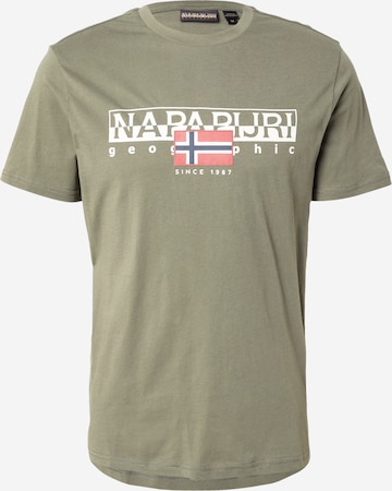T-Shirt 'S-AYLMER' NAPAPIJRI en vert : devant