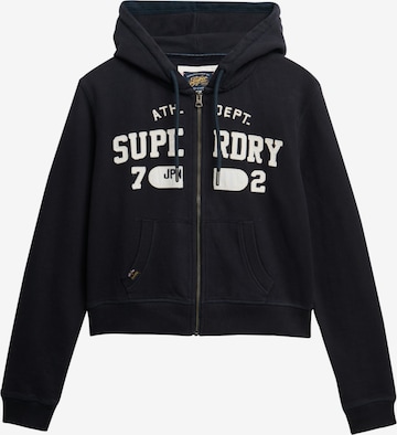Veste de survêtement 'Athletic Essentials' Superdry en bleu : devant