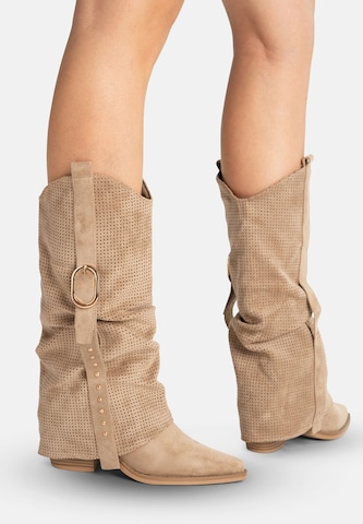 Bottes de cowboy Salinyang en beige